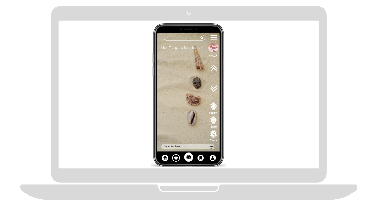 Social-style mobile app interface project preview