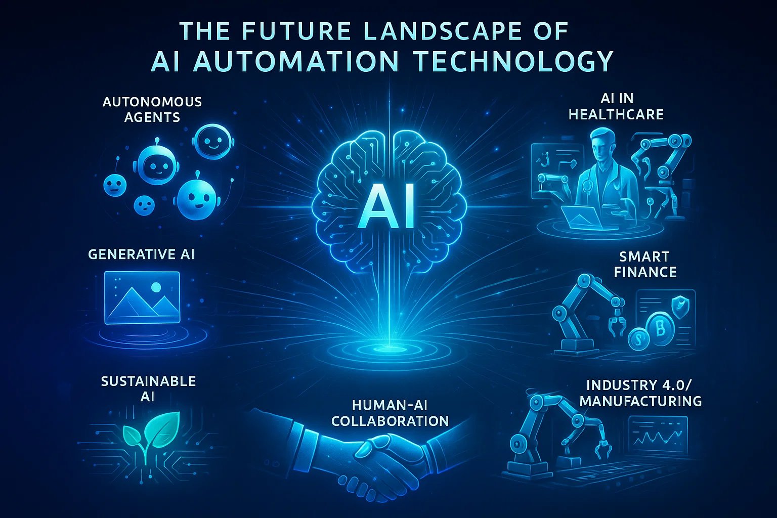 Future AI Technology visualization showing emerging trends and capabilities